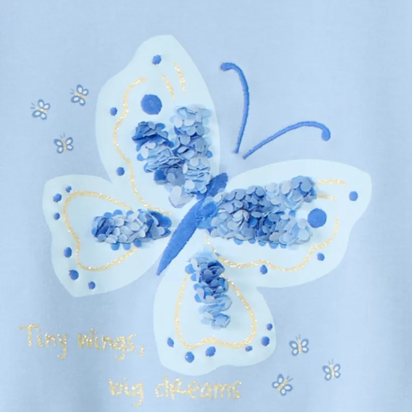 Set van sweater + legging met vlinderprint en pailletten voor babymeisjes