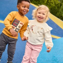 Set van sweat + jogging met fantasie voor babymeisjes