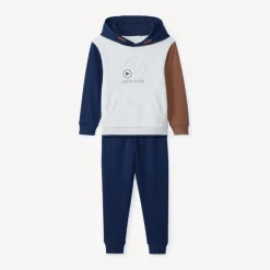 Set van sweatshirt en joggingbroek met fantasie colourblock jongens
