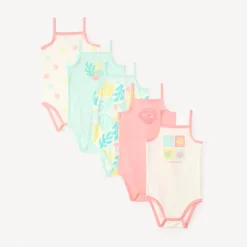 Set van 5 tanktops met strandmotieven voor babymeisjes