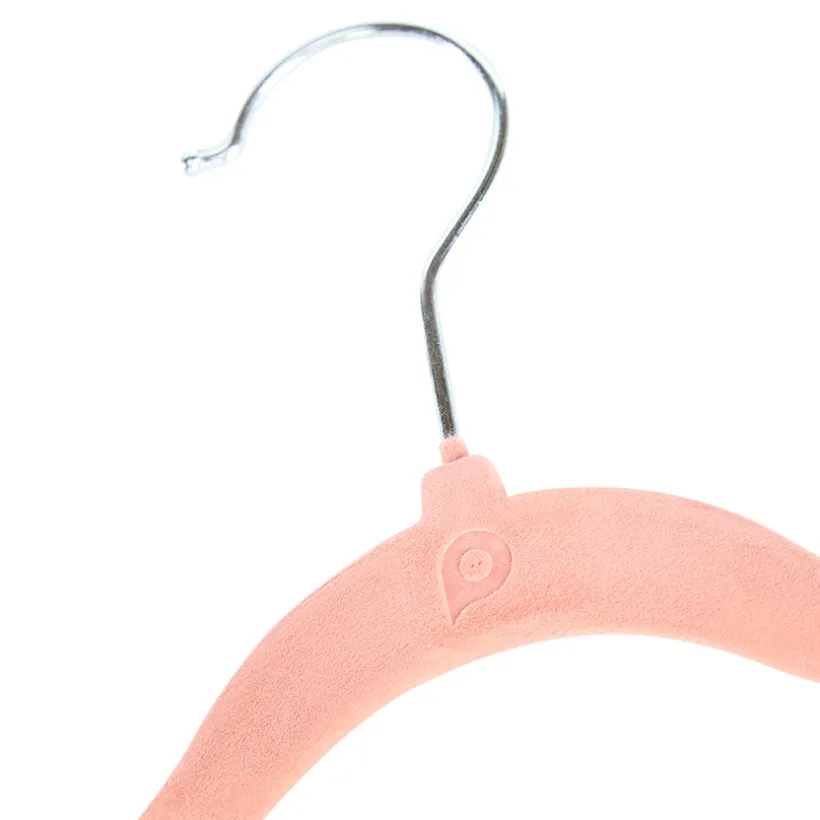 Set van 6 terracotta fluwelen hangers