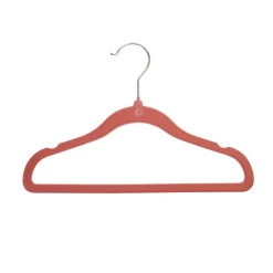Set van 6 terracotta fluwelen hangers