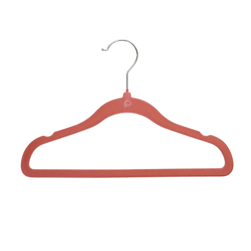 Set van 6 terracotta fluwelen hangers