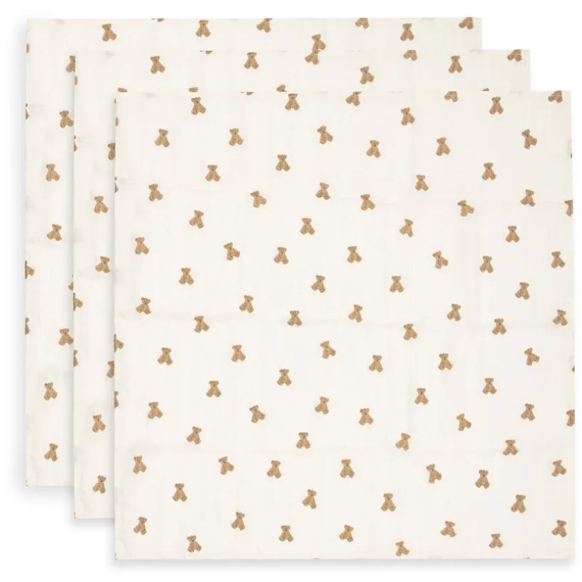 Set van 3 Tetradoeken Hyrdofiel 70x70cm Mini Teddy Bear