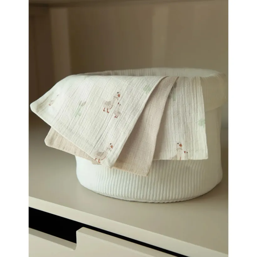 Set van 3 TetraDoeken 70x70 cm Dear Goose Ecru