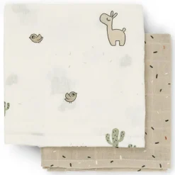 Set van 2 tetradoeken 65x65cm Lalee Blauw