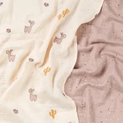 Set van 2 tetradoeken 65x65cm Lalee Rose