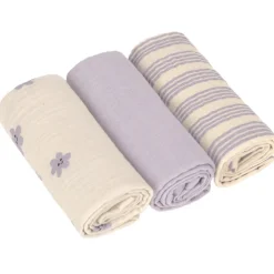 Set van 3 tetradoeken 60x60cm Tiny Team Pastel Lilac