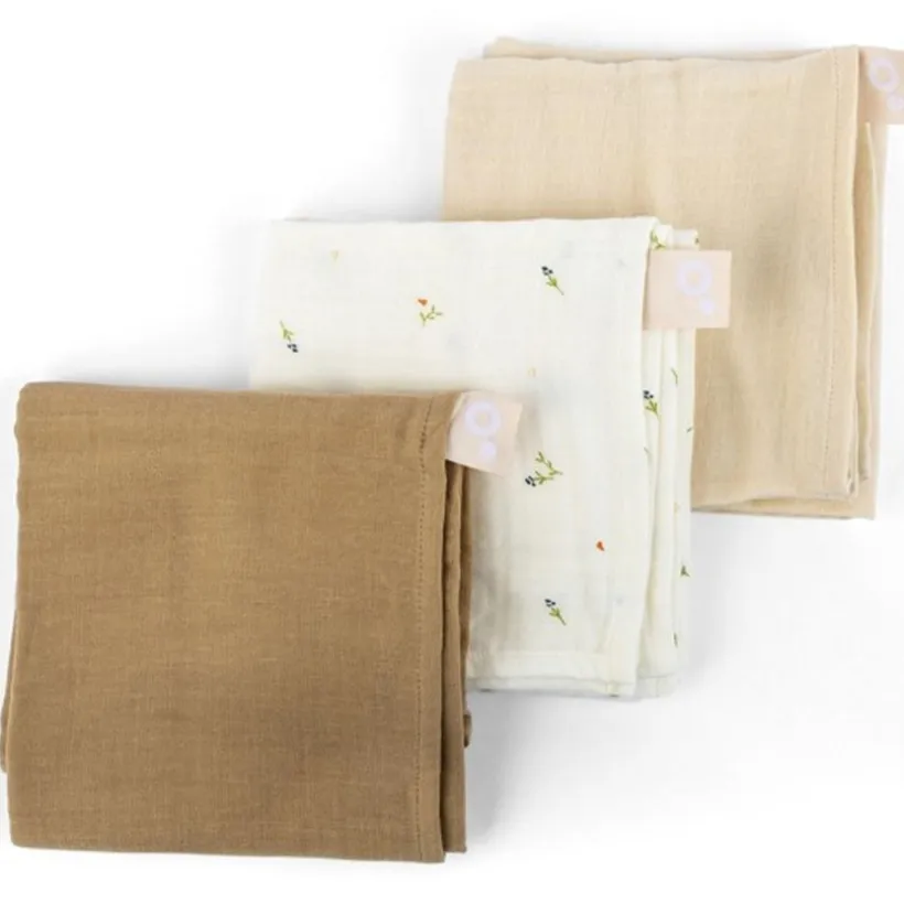 Set van 3 tetra mousseline luiers sweety cream