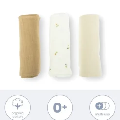 Set van 3 tetra mousseline luiers sweety cream