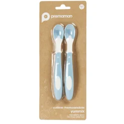 Set van 2 thermosensitieve Yummix lepels blauw