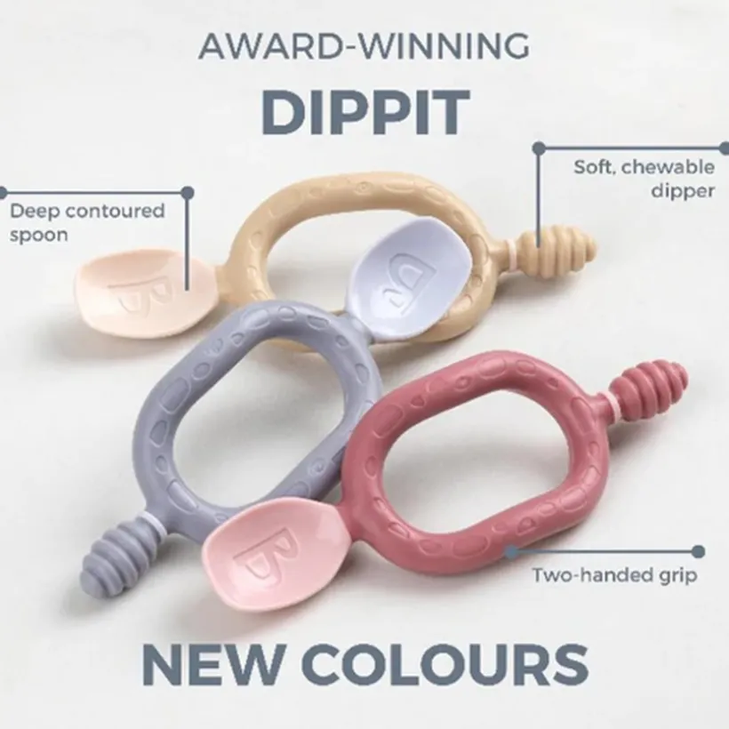 Set van 2 trainingslepels Dippit Multi-stage Blush