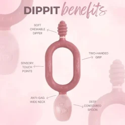 Set van 2 trainingslepels Dippit Multi-stage Blush