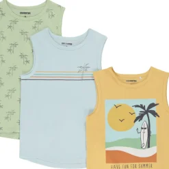 Set van 5 T-shirts in jersey met fantasieprint jongens
