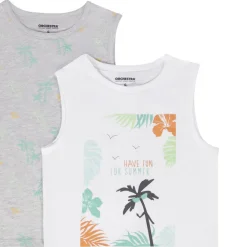 Set van 5 T-shirts in jersey met fantasieprint jongens