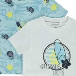 Set van 2 t-shirts korte mouwen fantasie voor jongen