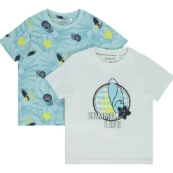 Set van 2 t-shirts korte mouwen fantasie voor jongen