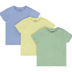 Set van 3 t-shirts korte mouwen gom print voor baby jongen