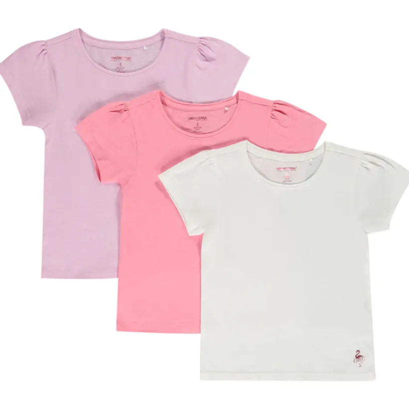 Set van 3 T-shirts met korte mouwen van katoen meisjes