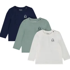 Set van 3 t-shirts met lange mouwen en print voor baby jongens