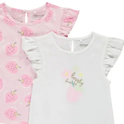 Set van 4 t-shirts met pofmouwen voor baby meisjes
