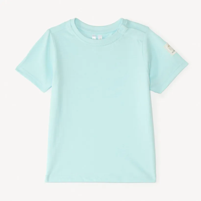Set van tuinbroek en korte mouwen shirt in effen kleur voor baby jongen