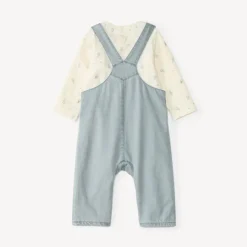 Set van tuinbroek en t-shirt voor babyjongens met robotmotieven