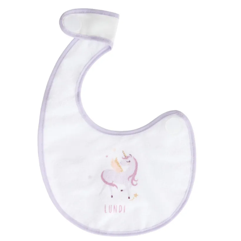 Set van 7 unicorn slabbetjes