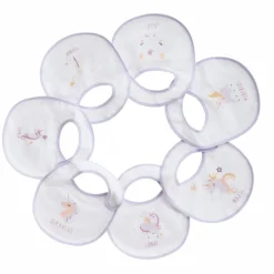 Set van 7 unicorn slabbetjes