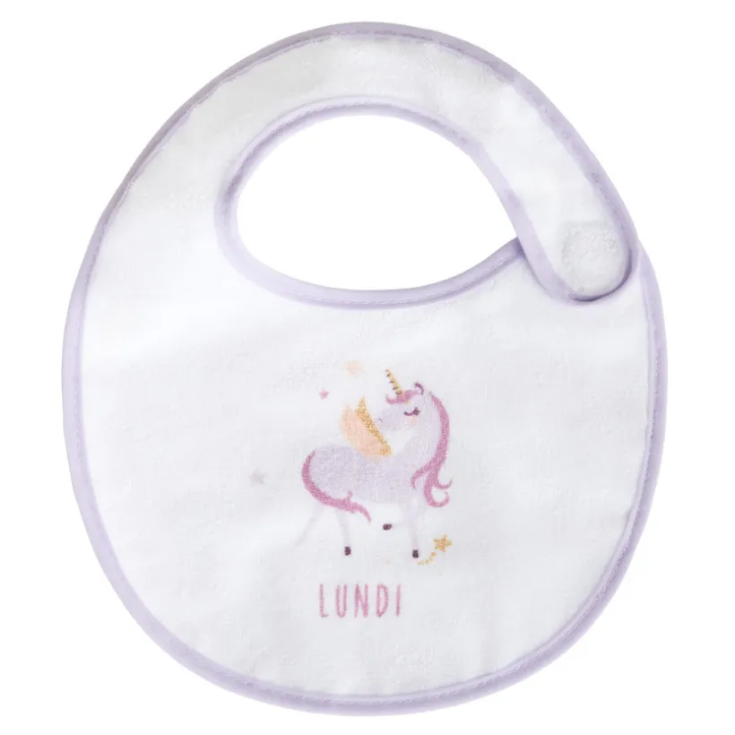 Set van 7 unicorn slabbetjes