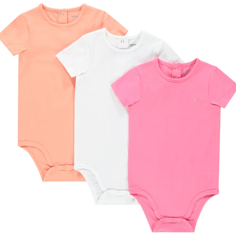 Set van 3 uniseks bodies met korte mouwen meisjes