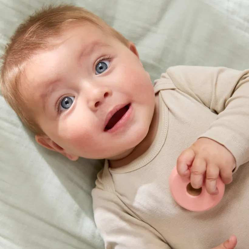 Set van 5 uniseks bodies met lange mouwen, effen kleuren voor baby