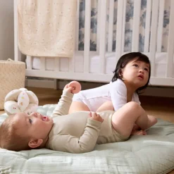 Set van 5 uniseks bodies met lange mouwen, effen kleuren voor baby