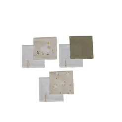 Set van 6 wasbare doekjes 12 x 12 cm van biologisch katoen La Vie à la Ferme