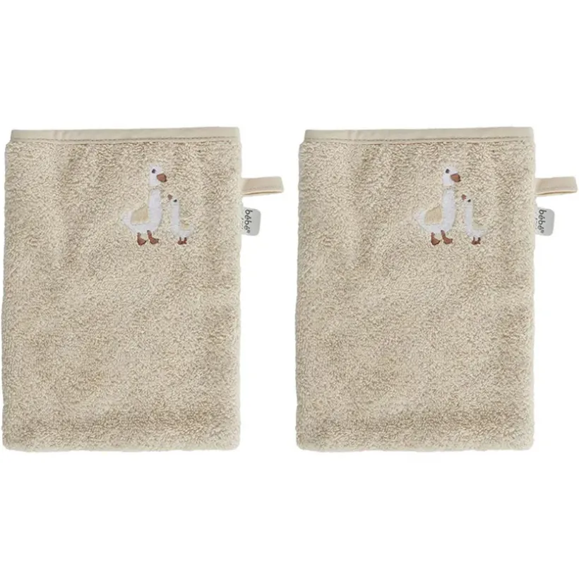 Set van 2 Washandjes Dear Goose Ecru