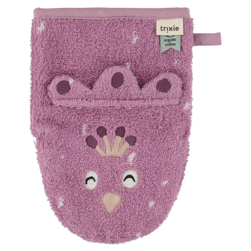 Set van 2 washandjes Mrs Cat en Mrs Peacock