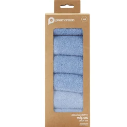 Set van 6 washandjes van badstof