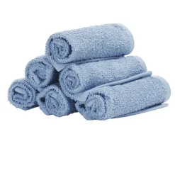 Set van 6 washandjes van badstof