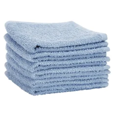 Set van 6 washandjes van badstof