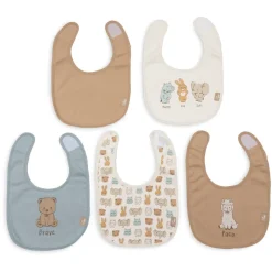 Set van 5 waterdichte slabbetjes 0-36m Jollies