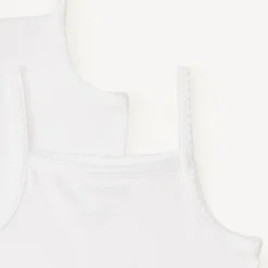 Set van 3 witte mouwloze body's meisjes baby