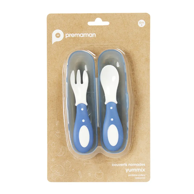 Set van 2 Yummix bestek Blauw