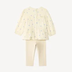 Set voor babymeisje met bloemenprint tuniek en legging