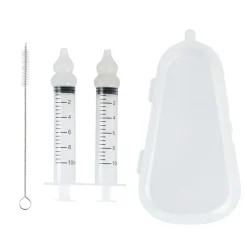 Set voor babyneusreiniger 2 spuitjes + borstel + opbergdoos