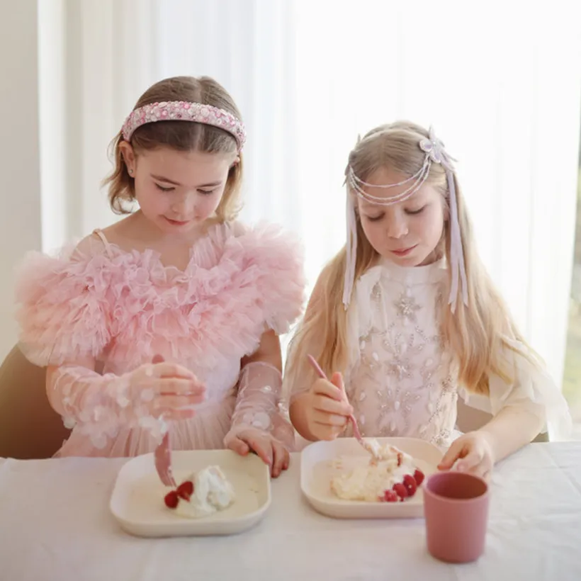 Set Vork en lepel Dusty Rose