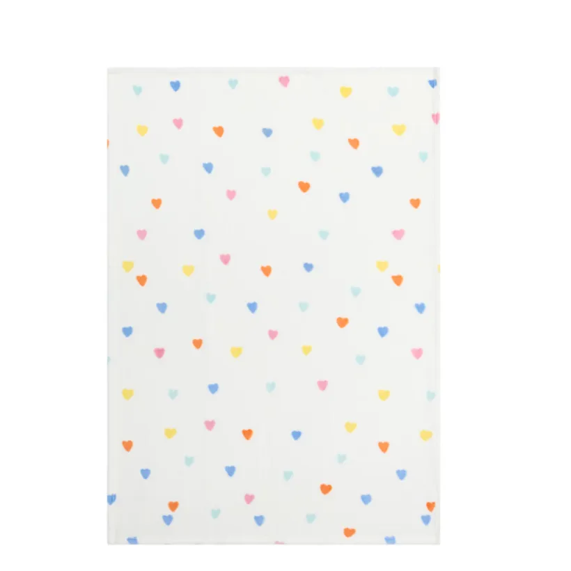 Sherpa deken Hartjes Multicolor - 80x110 cm