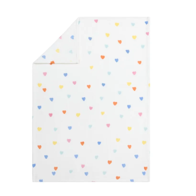 Sherpa deken Hartjes Multicolor - 80x110 cm
