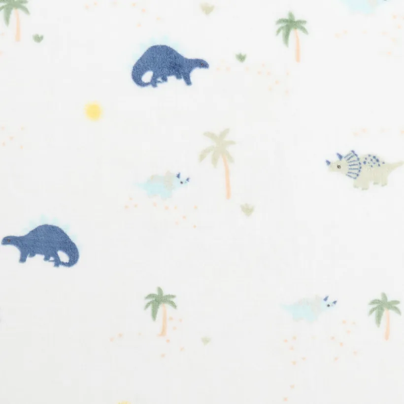 Sherpa-deken met dinosaurusprint - 80x110 cm