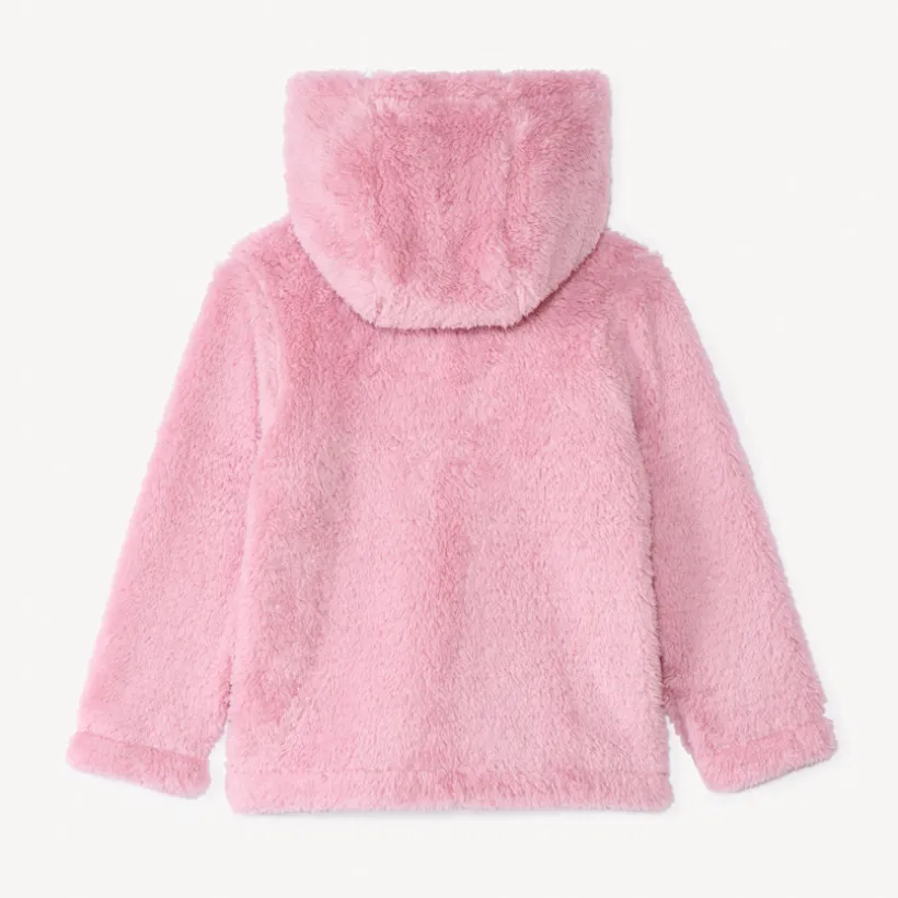 Sherpa fleecevest met kap voor babymeisje