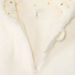 Sherpa fleecevest met kap voor babymeisje